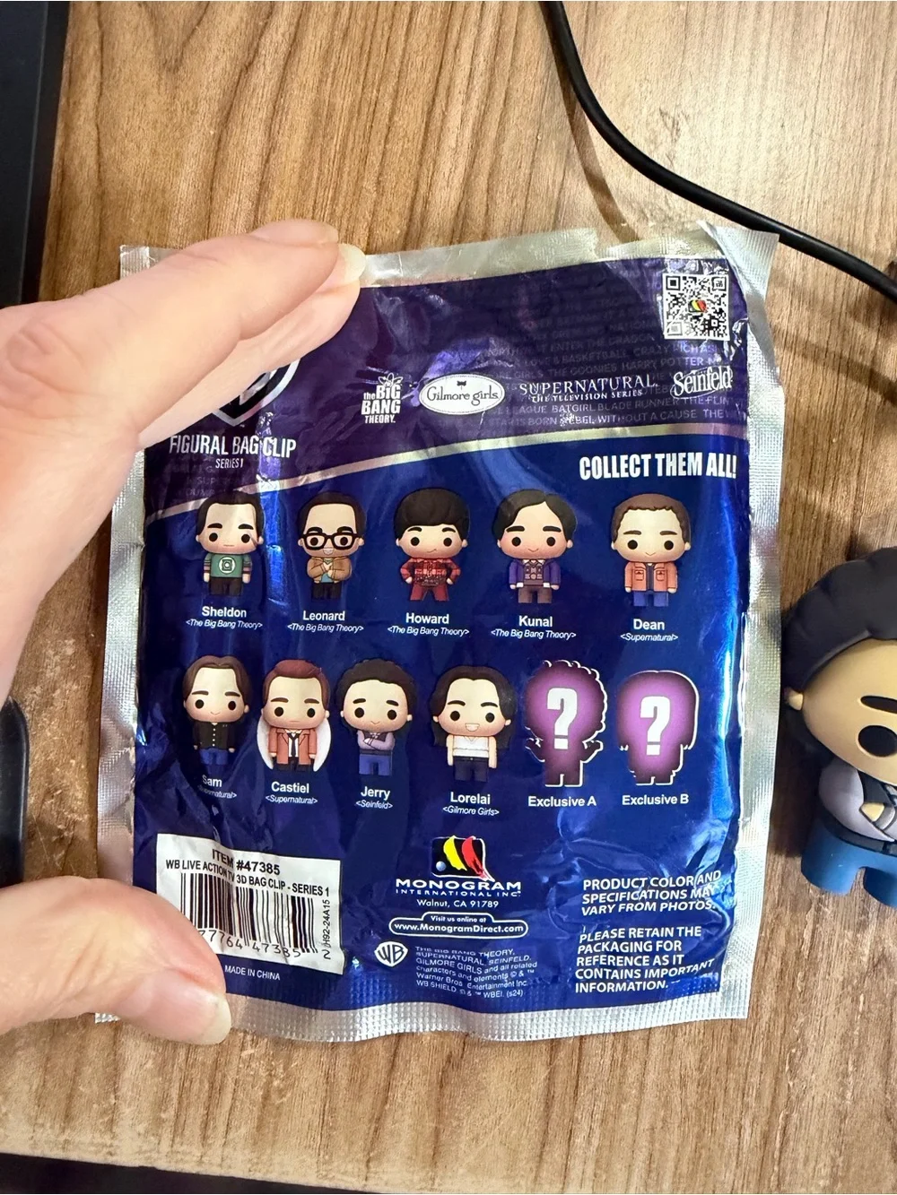 Supernatural Dean Character Keychain with Clip